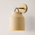 Load image into Gallery viewer, Hanton Modern Minimalist Brass and Glass Sconce – Damp Rated for Bathrooms
