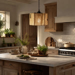 Cargar imagen en el visor de la Galería, Natural Loofah Woven Pendant Lamp Wabi Sabi Patchwork Hanging Light