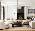 Load image into Gallery viewer, Lumora Crystal Pendant Light – Elegant Tumbled Brass &amp; Cut Glass
