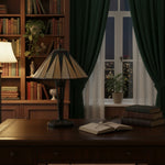 Afbeelding laden in galerijweergave, TF Dark Star Tiffany-stijl geometrische kap tafellamp voor slaapkamer en sfeerverlichting