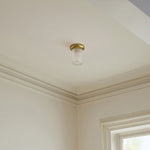 Load image into Gallery viewer, Rivora Fluted Glass Flush Mount – Ribbed Durable Ceiling Light
