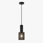 Textured Black Mesh Pendant Light 8