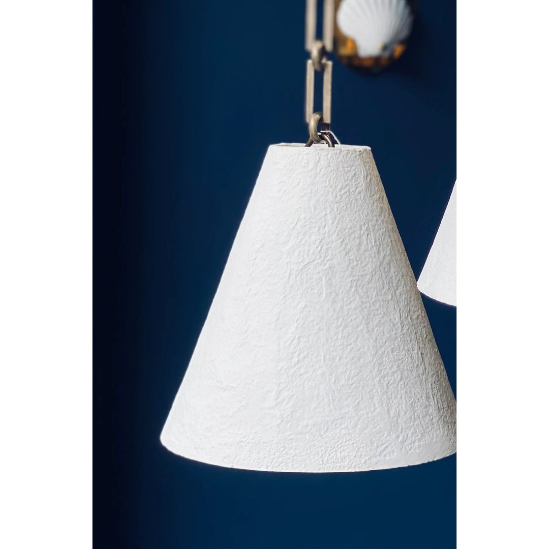 Suspension en plâtre blanc