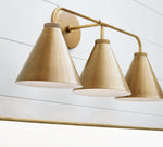 Load image into Gallery viewer, Korvi Iron Tapered Sconce Light - Wall Fixture in Black or Brass
