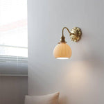Load image into Gallery viewer, Brass Ceramic Wall Light

