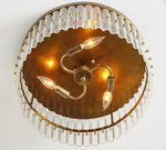 Load image into Gallery viewer, Lumora Crystal Flush Mount – Elegant Brass Ceiling Light
