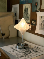 Load image into Gallery viewer, Art Deco Star Table Lamp - Frosted Glass Light for Modern Bedrooms - Astris Lyra
