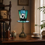 Cargar imagen en el visor de la Galería, Aqua blue table lamp on desk scene
