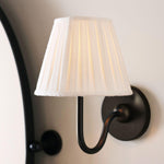 Load image into Gallery viewer, Luvora Vintage Pleated Shade Wall Lamp - Modern Brass Linen Wall Lighting

