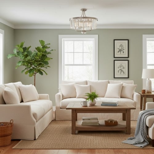 Beveline 3 luces redondo semi empotrado - Pantalla de vidrio facetado acabado metálico para pasillos y dormitorios