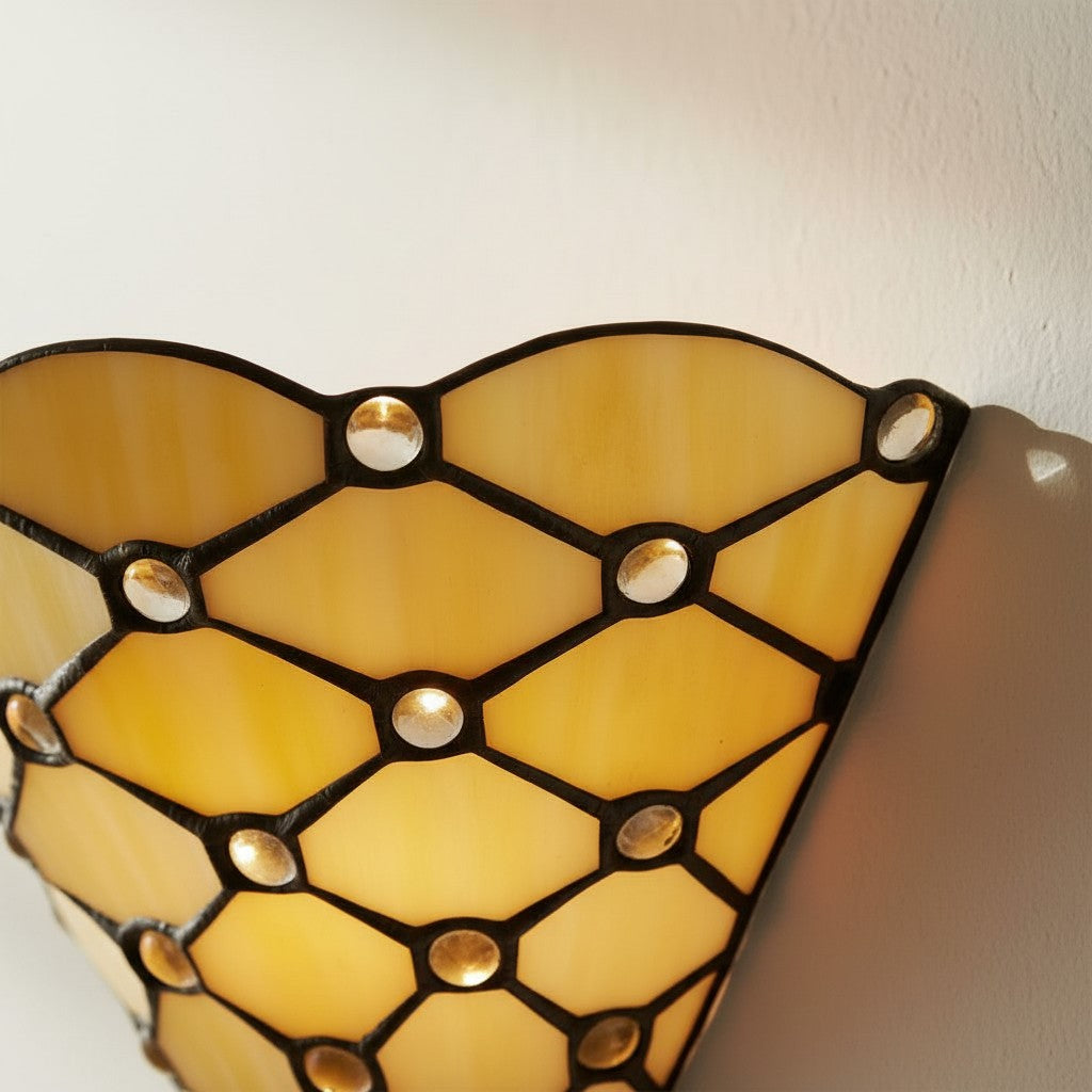 TF Pearl Elegante glazen wandlamp – wandkandelaar voor lounge, slaapkamer of gang