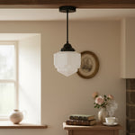 Load image into Gallery viewer, Geotower Glass Modern Pendant Light - Skyscraper Design - Brass or Black or Nickel Finish
