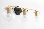 Load image into Gallery viewer, Glorica Glass 3 Shade Globe Vanity Light - Soft Bathroom Light Fixture
