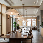 Load image into Gallery viewer, Alariv Elegant  Alabaster Dome Pendant Light - Modern Stone Lighting for Dining or Living