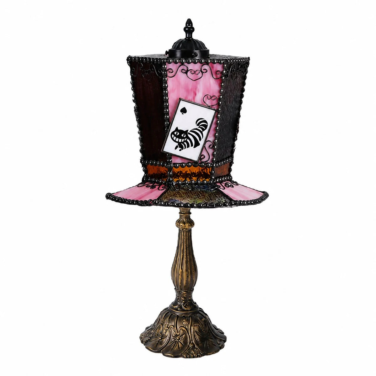Cat Fairy Card Rose Purple decorative table lamp