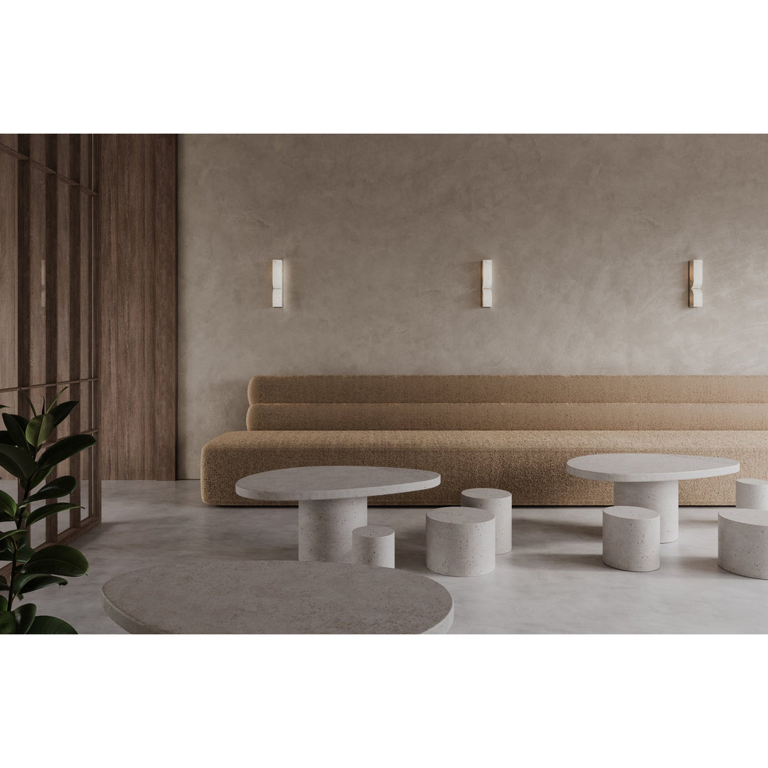 Rechteckige Alabaster-Wandleuchte