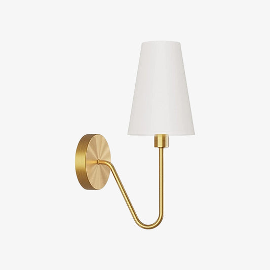 Arcuma Vintage Inspired Metal Wall Sconce - Handcrafted Fabric Shade for Bedroom