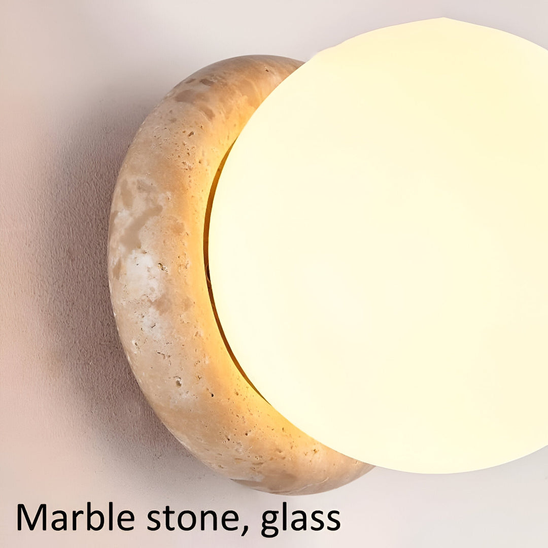 Luz de Pared Exterior de Travertino Asteroide
