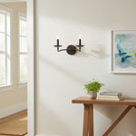 Afbeelding laden in galerijweergave, Tela Classic ijzeren kandelaar wandkandelaar – rustiek metalen enkele of dubbele armatuur voor hal en eetkamer