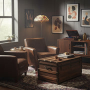 TF Angelique Stijl Vloerlamp – Handgemaakte Glazen Kap met Warme Sfeer