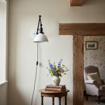 Load image into Gallery viewer, Conique Metal Vintage Industrial Swing Arm Wall Lamp - Adjustable Dome Shade for Study
