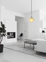 Load image into Gallery viewer, Art Deco Astris Elara Star Pendant Light – Frosted Glass Pendant with Geometric Style
