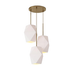 Load image into Gallery viewer, Talvior Sculptural Lighting - 3-Light Faceted Chandelier in Versatile Finishes | Explore Collection
