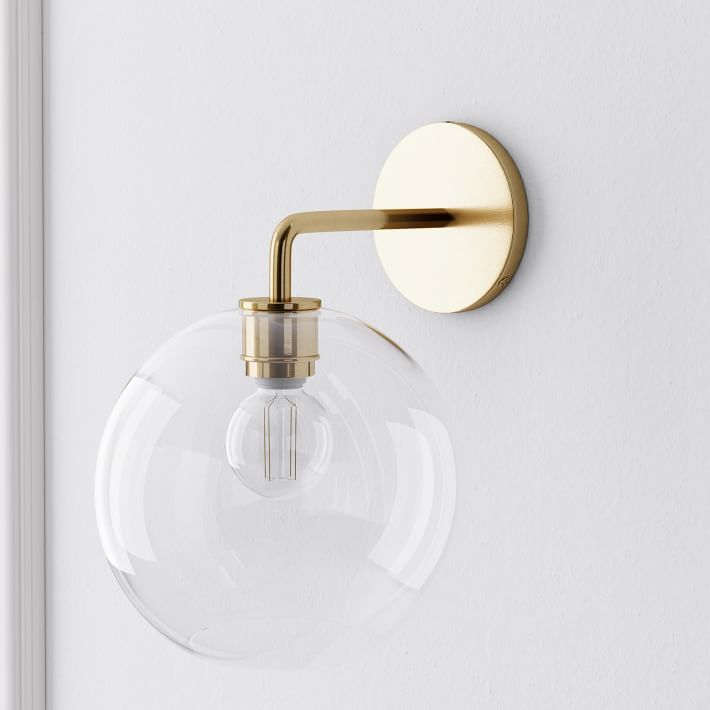 Selvion Artistic Globe Sconce Light - Handcrafted Glass Sculptural Wall Fixture