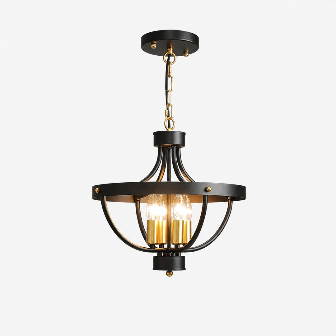 Vintage plafondlamp in landelijke stijl, halfopbouw