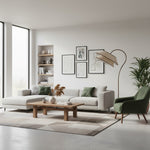 Load image into Gallery viewer, Tarivon Stacked Floor Lamp – Modern Antique Linen Shade for Bedroom &amp; Living Room