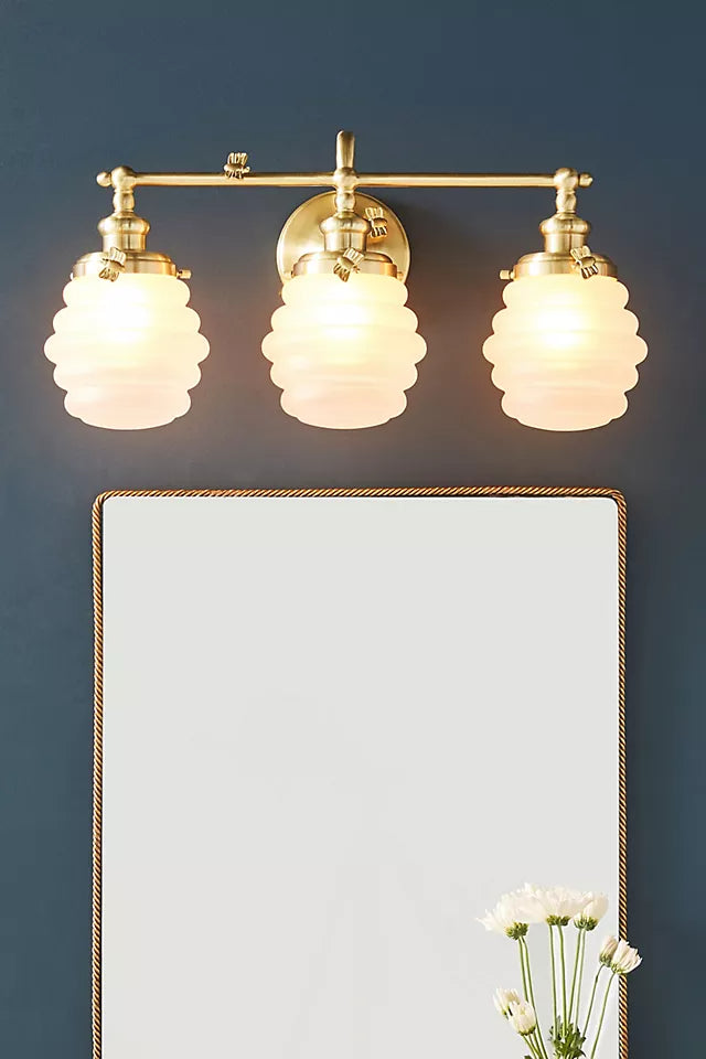Capigia glazen metalen wandlamp voor badkamer - moderne badkamerverlichting met elegante stijl
