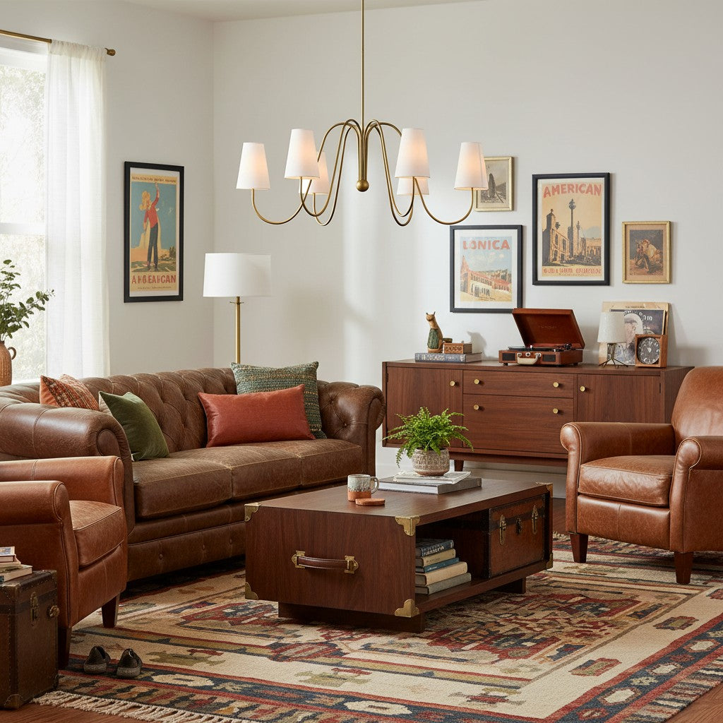 Serena Vintage Metal Chandelier - Multi-Arm Chandelier for Home Interior