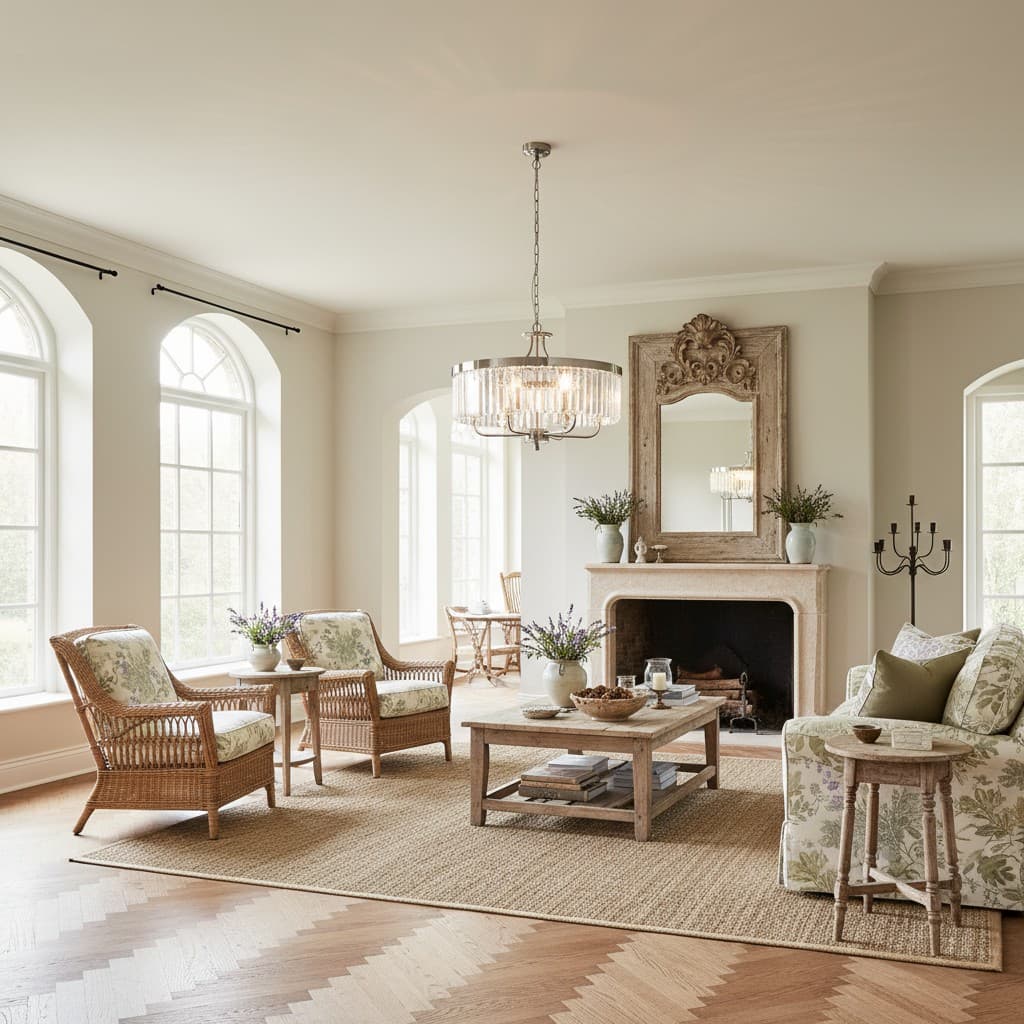 Suspension ronde Beveline 6 lumières - Abat-jours en verre taillé Cadre métallique élégant pour îlot de cuisine ou salle à manger