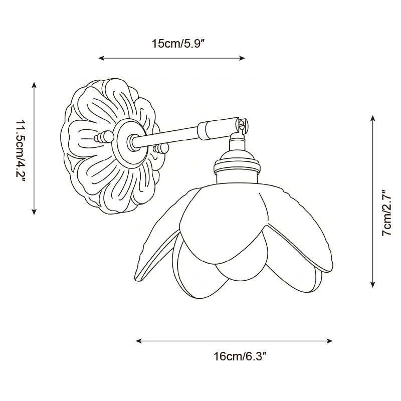 Lampada da parete Nacre Petal