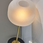 Load image into Gallery viewer, Pelviona Ribbed Glass Table Lamp - Brass &amp; Black Metal Base - Must-Have for Home Styling
