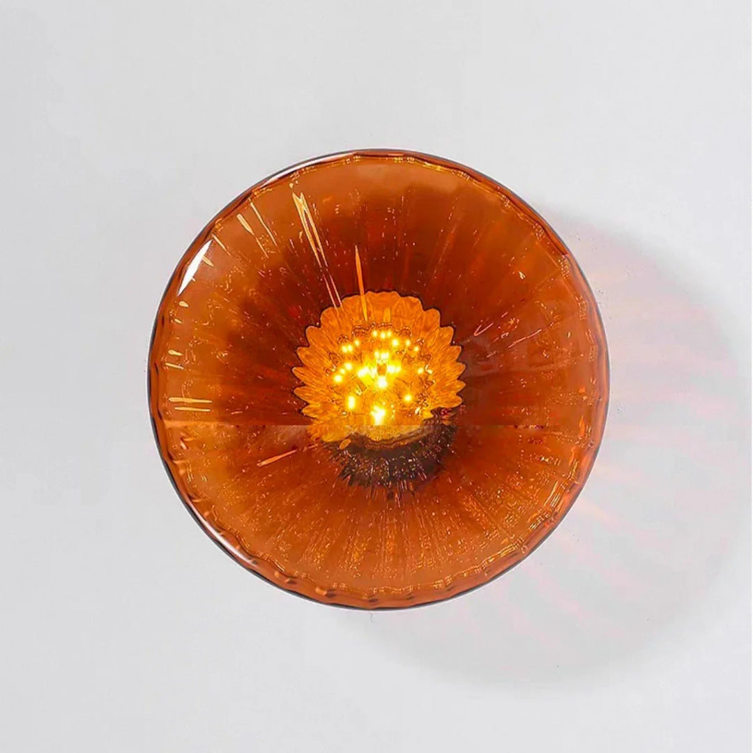 Ripplara Water Ripple Glass Plafondlamp met Vintage Stijl – Opbouwontwerp voor Slaapkamer