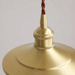 Load image into Gallery viewer, Close-up of the polished brass socket and knurled rings