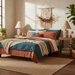 Load image into Gallery viewer, Ceruna Ceramic Table Lamp - Tapered Linen Shade Wax Resist for Bedroom