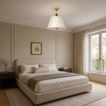 Load image into Gallery viewer, Lunavera Vintage Capiz Shell Ceiling Light with Wooden Accent for Bedroom Dining Room