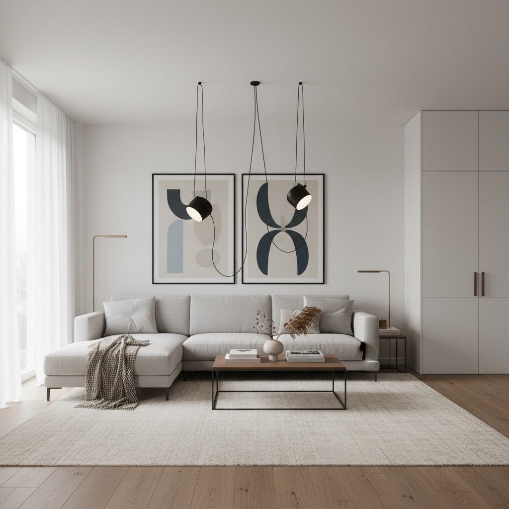 Axiomorna Minimalistische Verstelbare Moderne Hanglamp - Strakke LED Hanglamp voor Elke Ruimte N02