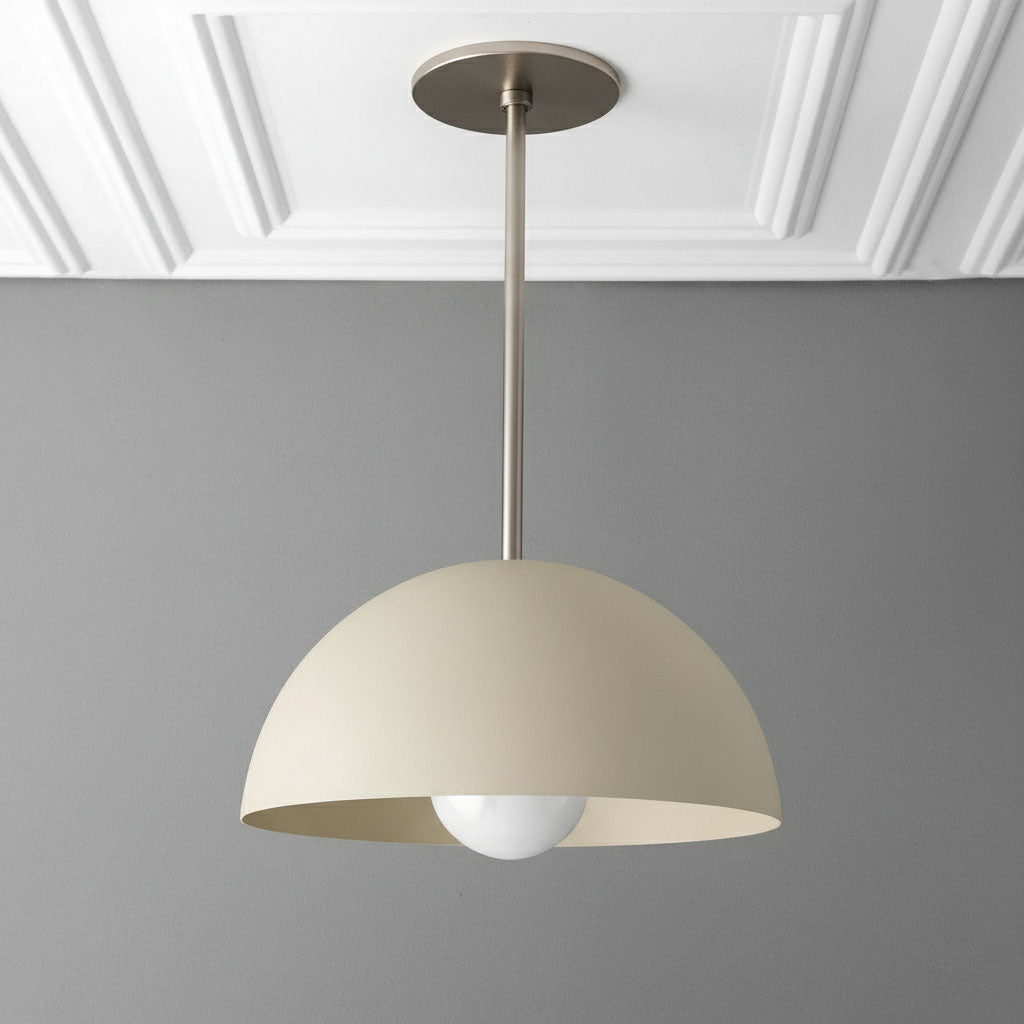 Metio Dome Pendant – Modern Metal Dome Lamp for Living Room & Bedroom