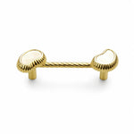 Afbeelding laden in galerijweergave, French Vintage Cashew Shell Brass Cabinet Knobs and Pulls - image 4
