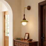 Cargar imagen en el visor de la Galería, Japanese vintage wall sconce installed in an entry hallway beside a wooden door