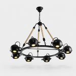 Load image into Gallery viewer, Industrial Rope Chandelier with Adjustable Rounded Heads
