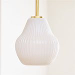 Load image into Gallery viewer, Rivrona Ribbed Pendant – Modern Ribbed Glass Light with Metal Finish

