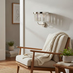 Afbeelding laden in galerijweergave, Beveline Facetgeslepen Heldere Glas Wandlamp - Klassieke metalen wandlamp voor hal en woonkamer