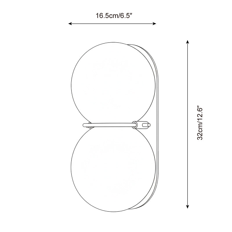Twinwave Wandleuchte – Doppel-Glaskugel-Wandleuchte für Wohnzimmer und Schlafzimmer