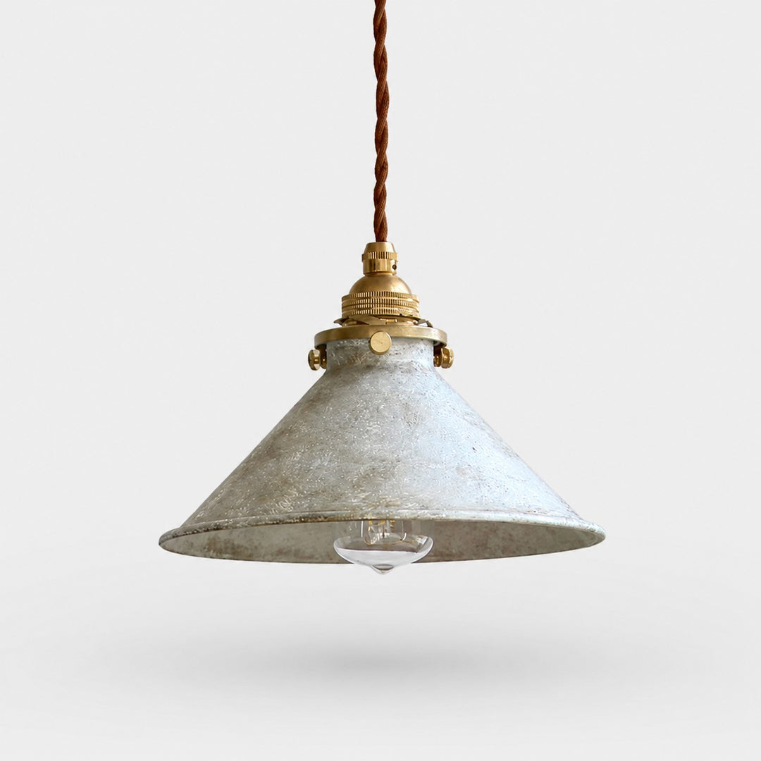 Lampada a sospensione nordica rustica fatta a mano con effetto arrugginito
