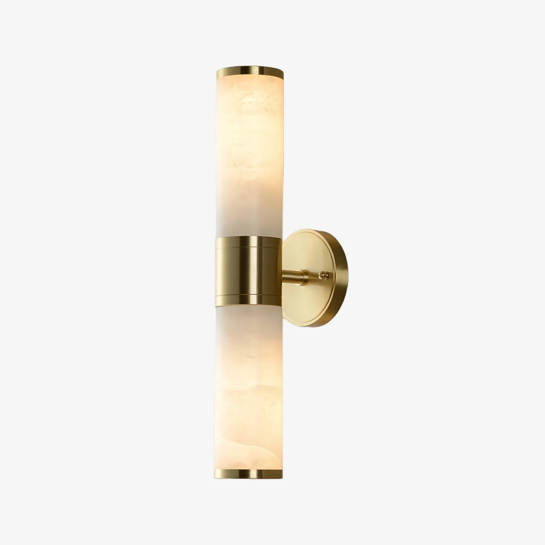 Nexorae Modern Alabaster Wall Lamp Sculptural Vertical Design For Living Room Bedroom Hallway