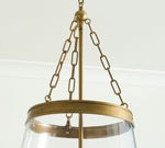 Load image into Gallery viewer, Driscoll Glass Drum Pendant Light - Contemporary Brass Hanging Lamp
